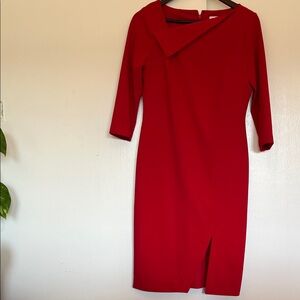 Calvin Klein Scarlet Long Sleeve Dress